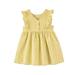 Rovga Casual Dresses For Girls Big Kids Plaid Ruffle Sleeveless Dress Lace Up Pullover Round Neck Tank Dress Sundress Of Casual Party Birthday Girl Dress