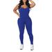 Women Sleeveless Jumpsuits Ribbed Bodycon Backless Rompers Summer Yoga Bodysuit