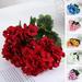 Eastshop Realistic Fake Begonia Flower No Maintenance Easy Care UV Resistant Never Fade 9 Heads Table Centerpiece Garden Porch Window Box Artificial Flower Wedding Decor