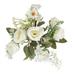 DISHAN Anti-Fading Realistic Artificial Flower - 1 Bunch Looking 5 Forks 4 Rosebuds Wedding Simulation Bouquet Home Decor