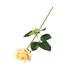 DISHAN Artificial Flower with Green Leaves Realistic Looking Multiple Layers Petals Real Touch Rose Branch Stem Simulation Flower Decoration Home Decor