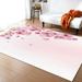 Spring Cherry Blossoms Area Rug Pink White Cherry Blossoms Tree Soft Washable Carpet For Boys And Girls Nursery Bed Living Room Decor Rugs 5 x 6