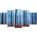 Design Art Foggy Forest in Blue and Pink 5 Piece Photographic Print on Wrapped Canvas Set