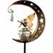 Clip Light for Reading Headboard Moon Angel Yard Light Garden Solar Lights Pathways Stake Lights Moon Fairy Glass Globe With Angel Decor Outdoor Decorative Lights Outdoor Lights Solar Powe Wall Mount