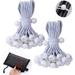 Ball Bungee Cords 50PCS Tarp Bungee with Balls White Heavy Duty Canopy Tarp Tie Cords Rubber UV Resistant Bungee Balls for Tent Poles Camping Shelter Projector Screen Cargo and Daily Use