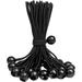 30-Pack Heavy Duty Ball Bungee Cords 9-Inch Elastic Cord Black Secure & Organize Outdoor Tarps