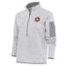 Women's Antigua Heather Gray Bowling Green Hot Rods Fortune Half-Zip Pullover Jacket