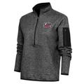 Women's Antigua Heather Black Sacramento River Cats Fortune Half-Zip Pullover Jacket