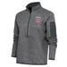 Women's Antigua Heather Charcoal Portland Sea Dogs Fortune Half-Zip Pullover Jacket