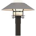 Henry 15.8"H Steel Accented Oiled Bronze Outdoor Post Light w/ Opal Sh