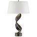 Folio 25.1" High Dark Smoke Table Lamp With Natural Anna Shade