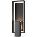 Shadow Box 21.2"H Black Accented Large Iron Outdoor Sconce w/ Clear Sh