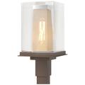 Polaris 18"H Silver Accented Bronze Outdoor Post Light w/ Clear Shade