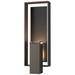 Shadow Box 21.2"H Black Accented Large Smoke Outdoor Sconce w/ Clear S