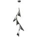 Plume 15"W 5-Light Black and Black Standard LED Pendant