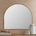 Allyson Gold 40" x 36" Arched Top Oversized Wall Mirror