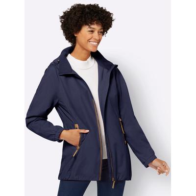 Langjacke CASUAL LOOKS, Damen, Gr. 42, blau (marine), 100% Polyester, unifarben, Langarm, Jacken Image