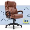 Serta at Home Serta Garret Ergonomic Executive Office Chair w/ Layered Body Pillows Upholstered/Metal in Red/Black | Wayfair 43520D