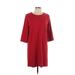 Gap Casual Dress - Shift: Red Solid Dresses - Women's Size Large