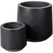 Birch Lane™ Nebula 2-Piece Concrete Pot Planter Set Concrete in Black | 13 H x 11 W x 11 D in | Wayfair 180D8373D8E24BF9A1E14A393BC18047