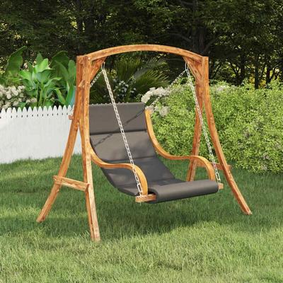 Hängeliege mit Kissen Hollywoodschaukel Gartenliege Schaukelbank für Garten & Terrasse Massiv Image