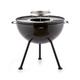 Tower Sphere Charcoal Pit 'n' Grill, Black Steel Black