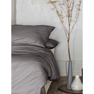 Bettwäsche IRISETTE "Premium Satin Bettwäsche Paris", grau (grafit), B/L: 240cm x 220cm, 2 St., Mako-Satin, B/L: 80cm x 80cm, Mako-Satin, Obermaterial: 100% Baumwolle, Bettwäsche, hochwertige Uni Premium Bettwäsche mit Reißverschluss, 100% Baumwolle Image