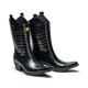Men's Black Urban Croc Cowboy Boot Wellies 5 Uk Talolo Boots