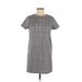 Antistar Casual Dress - Mini Crew Neck Short sleeves: Gray Print Dresses - Women's Size Medium