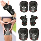 QingY-6 Pcs/Set Adult Kids Ice Skating Protective Gear Elbow Pads Hip Pads Wrist Safety Protector Cycling
