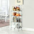 Promotion Sale! 4-Shelf Storage Wire Shelves Heavy Duty 4 Tiers Standing Shelving Units Adjustable Metal Organizer Wire Rack Chrome