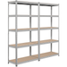 Smile Mart 5-Shelf Boltless & Adjustable Steel Storage Shelf Unit Silver Holds up to 386 lb Per Shelf 2 Pack