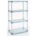 18 Deep x 30 Wide x 54 High 4 Tier Solid Galvanized Starter Shelving Unit