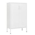 Steel Storage Cabinets 2 door miscellaneous storage cabinet garage tool storage cabinet White