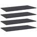 Anself 4 Piece Bookshelf Boards Chipboard Replacement Panels Storage Organizer Display Shelves Gray for Bookcase Storage Cabinet 39.4 x 19.7 x 0.6 Inches (W x D x H)