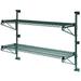 18 Deep x 72 Wide x 33 High Adjustable 2 Tier Freezer Wall Mount Shelving Kit