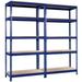 Costway 2 PCS 5-Tier Metal Storage Shelves 73 Garage Rack W/ Shelves Blue