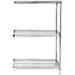36 Deep x 36 Wide x 74 High 3 Tier Stainless Steel Wire Add-On Shelving Unit