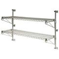 21 Deep x 42 Wide x 14 High Adjustable 2 Tier Chrome Wall Mount Shelving Kit