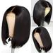 ZOUYUE Bob Wig 13x4 150% Density Frontal Black Short Bob Lace Front Wigs Pre Plucked Straight Bob Human Hair Wig 8 Inch