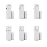 Door Window Alarm Personal Security Window Burglar Alarm Home Security Wireless Magnetic Sensor Anti-Theft Alarm (6 Pcs) Home Alarm(Batteries not included)