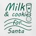 Transparent Decal Stickers Of Milk & Cookies For Santa (Green) Premium Waterproof Vinyl Decal Stickers For Laptop Phone Accessory Helmet Car Window Mug Tuber Cup Door Wall Decoration ANDVER1f88042GR