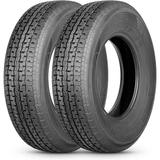 ST225/75R15 Trailer Tires 10PR Load Range E Heavy Duty 225 75 15 Radial Trailer Tires Improve Traction in all-road condition Set 2