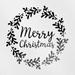 Transparent Decal Stickers Of Merry Christmas Wreath (Black) Premium Waterproof Vinyl Decal Stickers For Laptop Phone Accessory Helmet Car Window Mug Tuber Cup Door Wall Decoration ANDVER10g7936BL