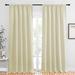 Amay Rod Pocket Window Curtain Panel Ivory 84 Inch Wide by 132 Inch Long-1 Panel