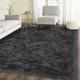 Latepis Rugs for Living Room 5x7 Dark Grey Rug Washable Rug Faux Fur Rug Throw Rugs for Bedroom Sofa Floor Fluffy Rug Shag Rug Fuzzy Rug Shaggy Rug Luxury Home Decor Rectangle