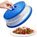 2PCS Microwave Cover for Food Collapsible Microwave Splatter Food Plate Cover for Microwave Oven Colander Fruits/Vegetable Dish Drainer Basket Microwave Splatter Lid Guard with Steam Vents