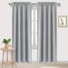 Amay Rod Pocket Curtain Panel Draperies Silver Grey 72 Inch Wide by 120 Inch Long-1 Panel