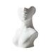 TFFR Ceramic Vase Solid Color Half Face Shaped Flower Container Artware