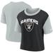 Women's Nike Silver/Black Las Vegas Raiders High Hip Fashion T-Shirt